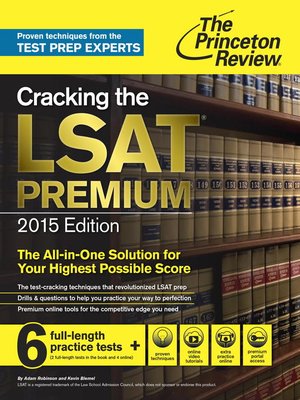 Cracking the LSAT Premium Edition with 6 Practice Tests, 2015 - ebook